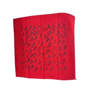 Hello Minnesota Red Square Scarf With Loon Novelty Print Bandana